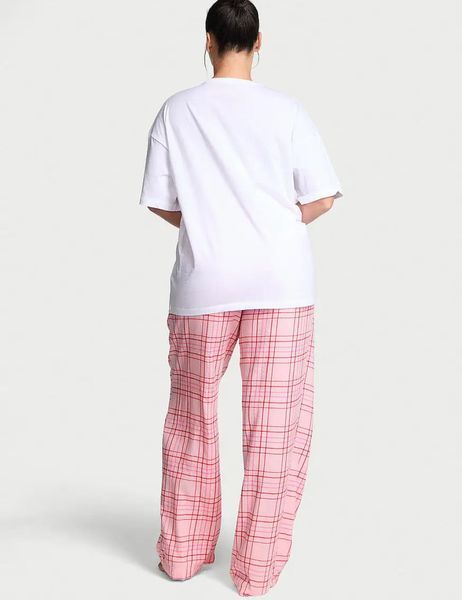 Піжама фланелева VS Flannel Short-Sleeve Long Tee-Jama Set Розмір M,L VS Flannel Short фото
