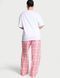Піжама фланелева VS Flannel Short-Sleeve Long Tee-Jama Set Розмір M,L VS Flannel Short фото 2