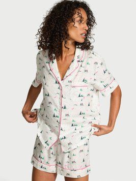 Фланелева піжама  Victoria's Secret Flannel Short Pajama Set Розмір  M Victoria's Secret Flannel Short Pajama Set M фото