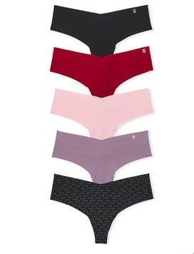 Набір трусів Victoria's Secret 5-Pack No-Show Thong Panty розмір S 5-Pack No-Show Thong Panty розмір S фото