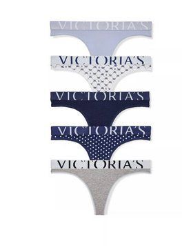 Набір 5 стрінгів Victoria&rsquo;s Secret Exploded Logo Cotton VT2 Розмір М Набір 5 стрінгів Victoria&rsquo;s Secret Exploded Logo Cotton VT2 Розмір М фото