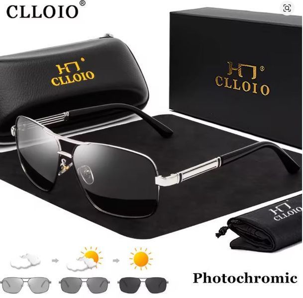 Сонцезахисні класичні фотохромні окуляри CLLOIO  ZL 5097 для чоловіків та жінок з футляром ZL 5097 фото