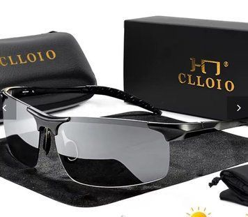 Поляризаційні сонцезахисні окуляри CLLOIO 8177 чорні 8177 фото